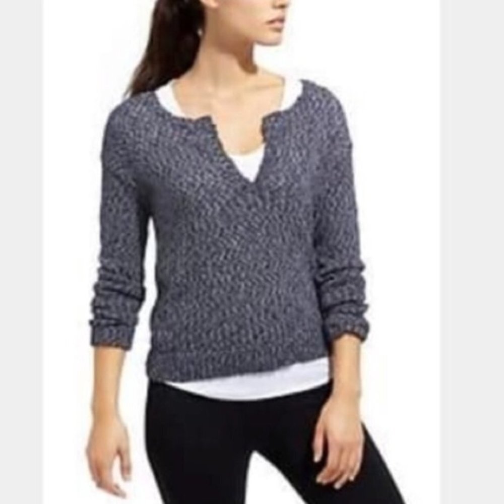 Athleta Weekend Pullover Sweater XL Split Neck